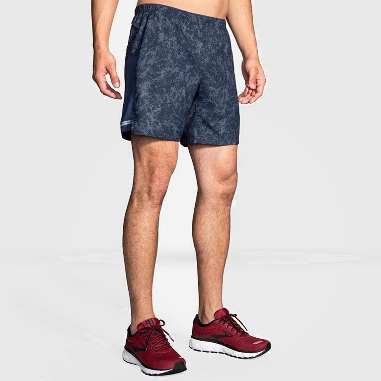 Brooks Sherpa 7 2-In-1 NZ - Men's Running Shorts - Blue (24186-LVKG)